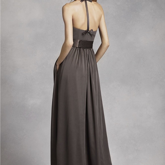 White by Vera Wang for David’s Bridal, Halter Dress in Wine, size 4, worn once - Picture 5 of 8